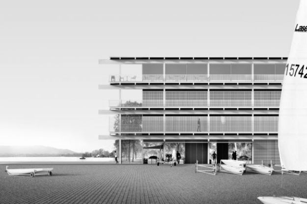 Ansicht Wassersportzentrum © ZUEND, Zürich Quelle: Stadt Zürich, Amt für Hochbauten